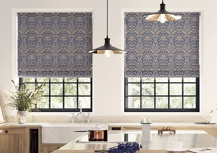 Hathaway, Indigo - Twist&Fit Roman Blind - Image 3
